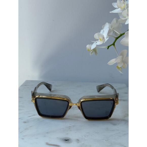 NEW Balmain Admirable Clear Mirror Gold Sunglasses $875 - Picture 8 of 10